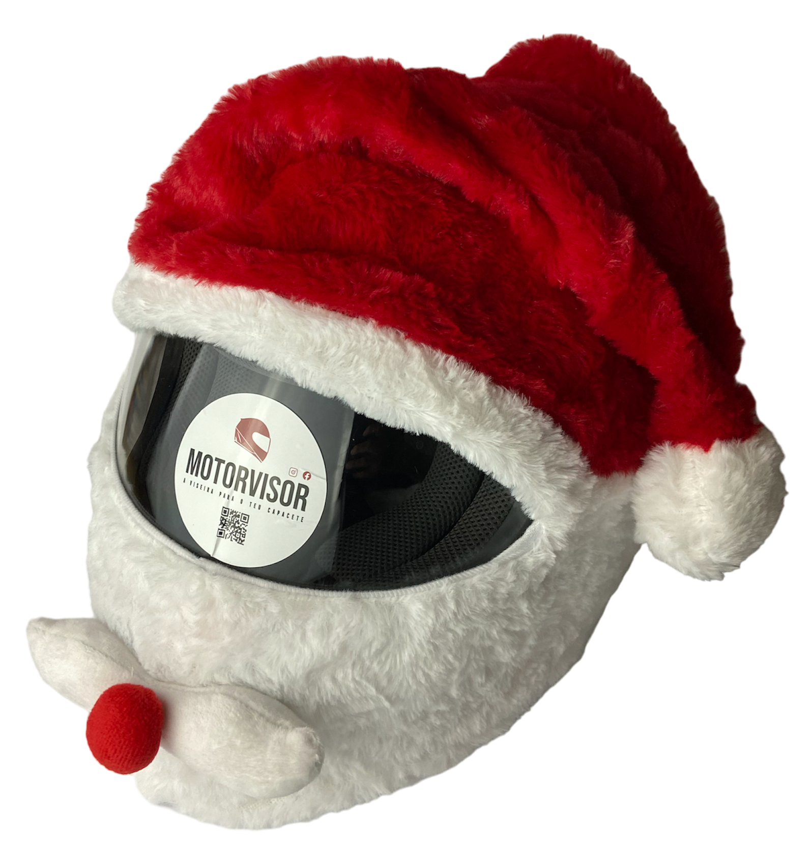 Motorcycle Helmet Cover - Santa Claus