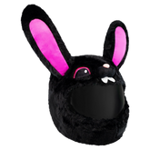 Moto Loot Motorcycle Helmet Cover - Black & Pink Bunny