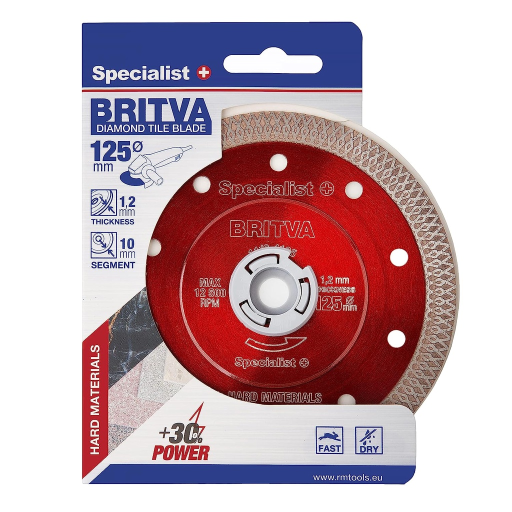 Specialist+ SPECIALIST+ diamond cutting disc BRITVA, 125x1.2x22 mm