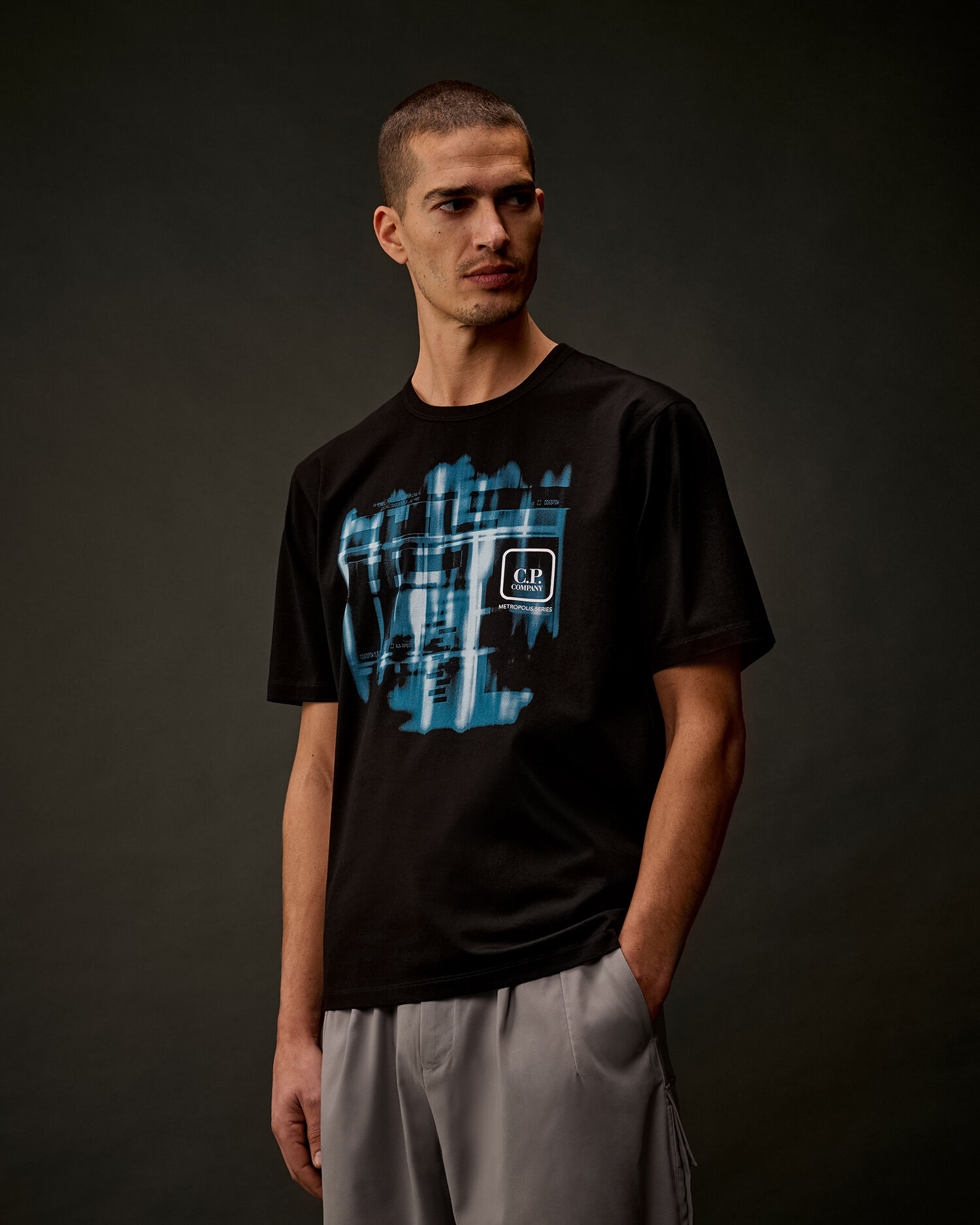 C.P. COMPANY MILAN STORE Metropolis Series Mercerized Jersey Short Sleeve Graphic T-Shirt