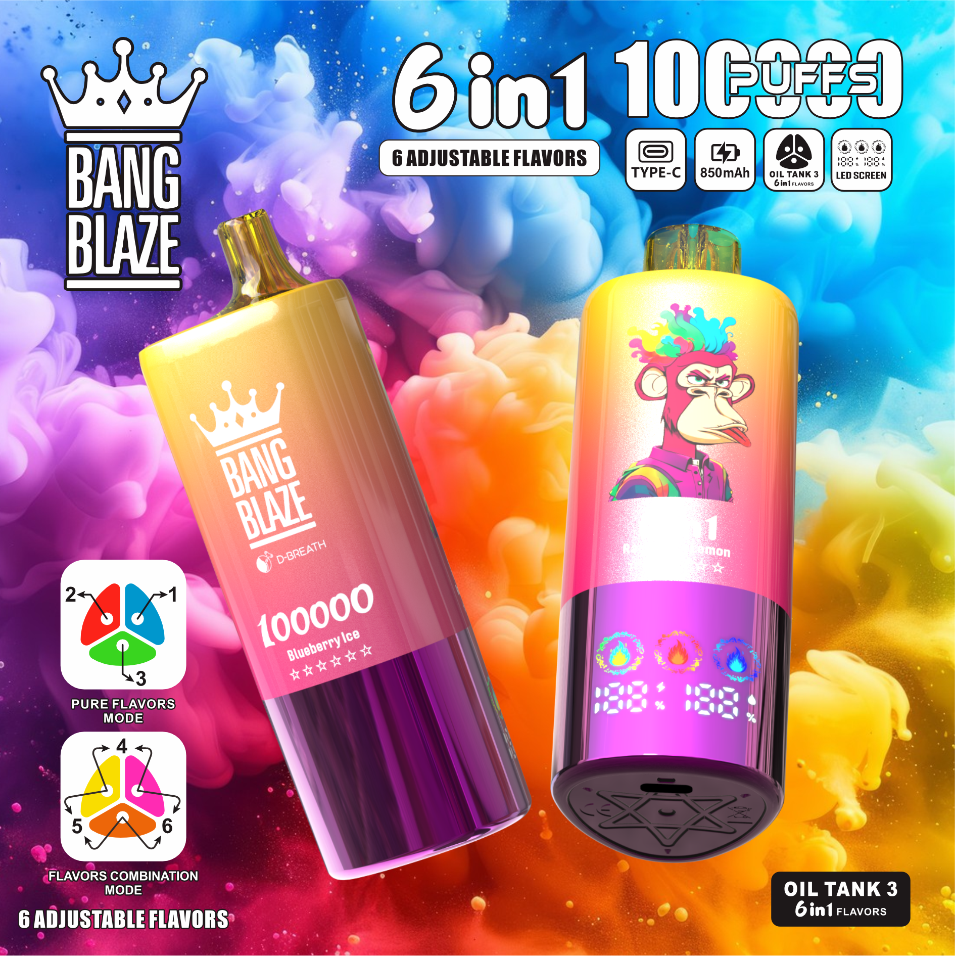 Bang Blaze 100K 6-in-1 100000 Puffs