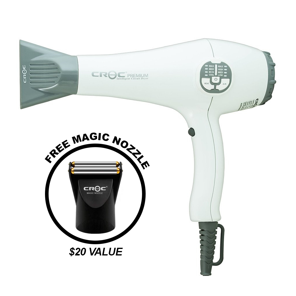 Croc Croc Professional Premium IC Hair Dryer + FREE Magic Nozzle