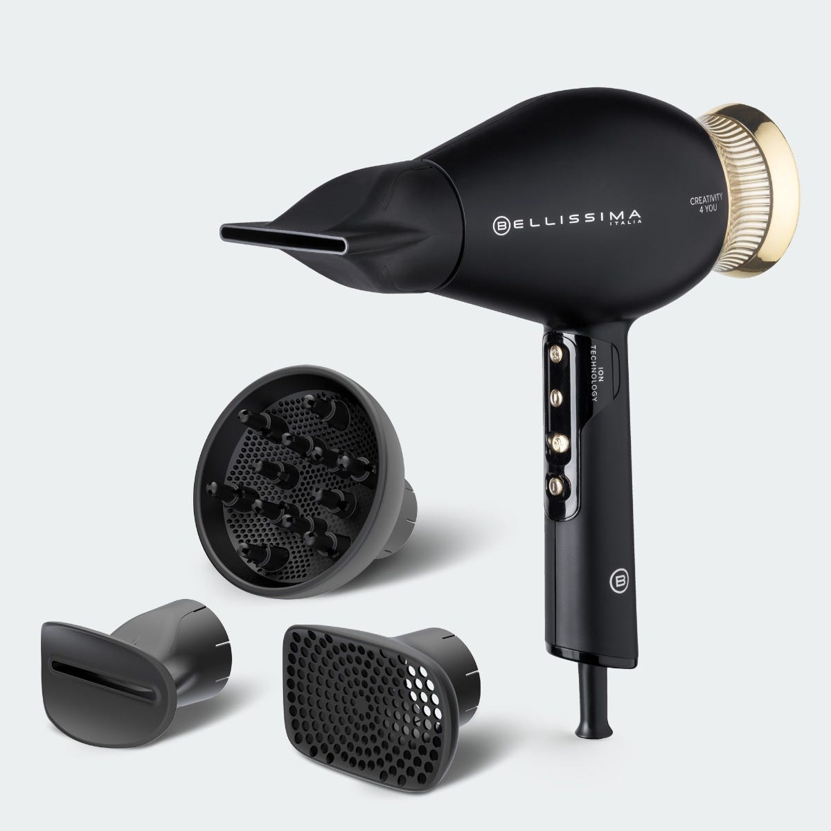 Bellissima Italia Creativity 4 You® professional hairdryer with accessories