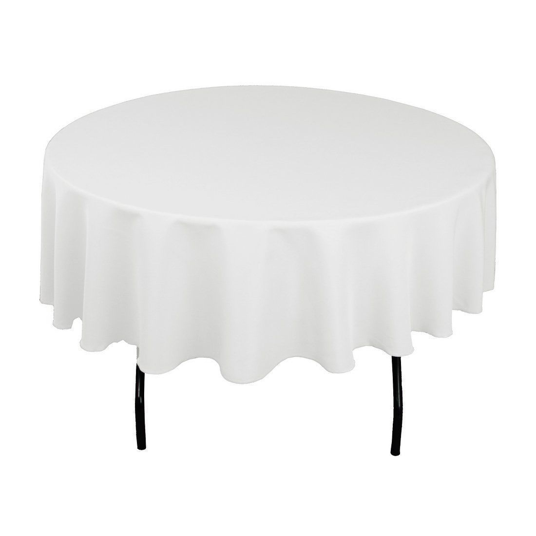 Just Party Linen Pty Ltd White Round Tablecloth Round 230cm (Diameter) (suits 6-8 seat table)