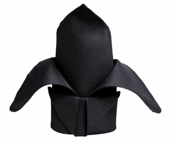 Just Party Linen Pty Ltd 5 x Black Fabric Napkin