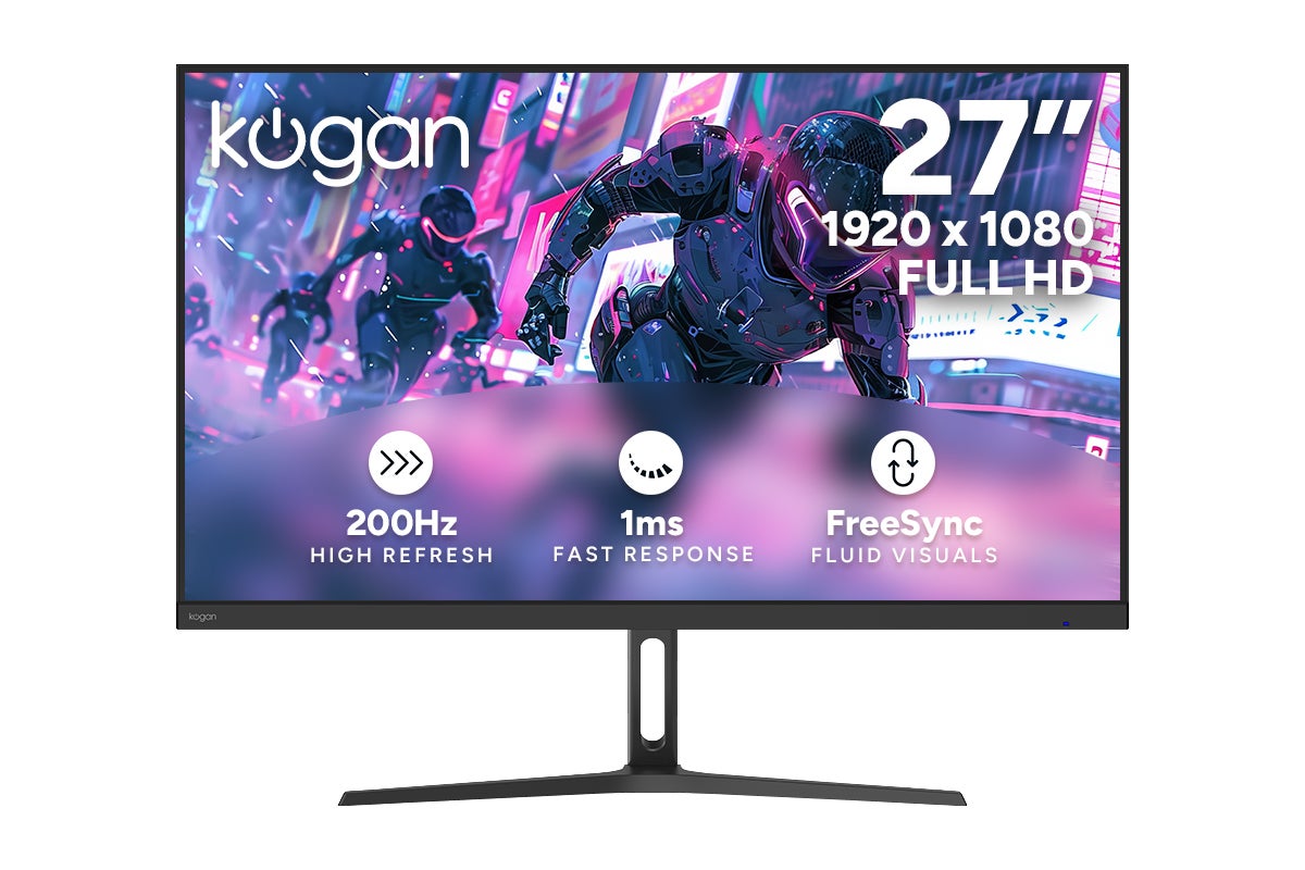 Kogan 27" Full HD IPS 200Hz Frameless FreeSync Gaming Monitor (1920 x 1080)