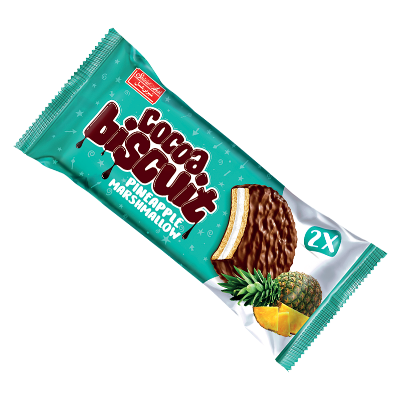 Compound Coated Biscuit with Coconut Marshmallow