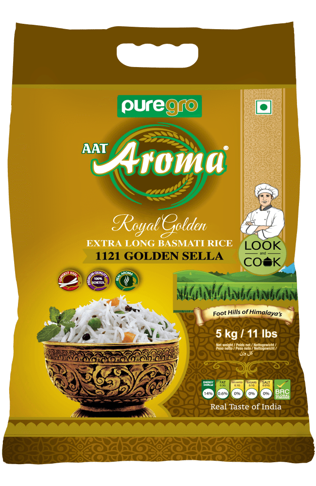 Aroma Agrotech Pvt. Ltd. Aroma 1121 Golden Sella Basmati Rice