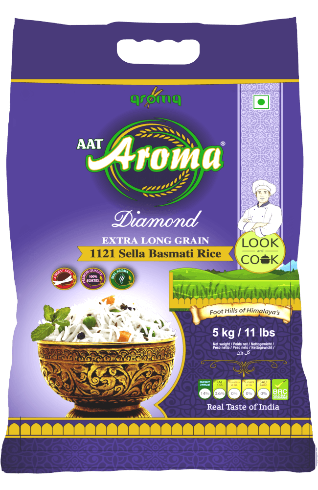 Aroma Diamond 1121 Sella Basmati Rice