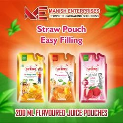 Manish Enterprises White Kraft Paper Stand Up Zipper Pouch
