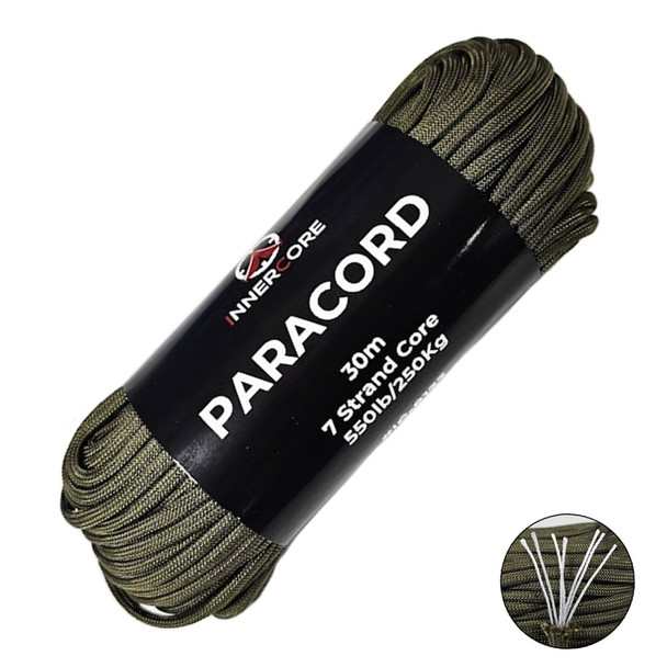 Outdoors Warehouse Innercore 100ft 550 Olive Paracord
