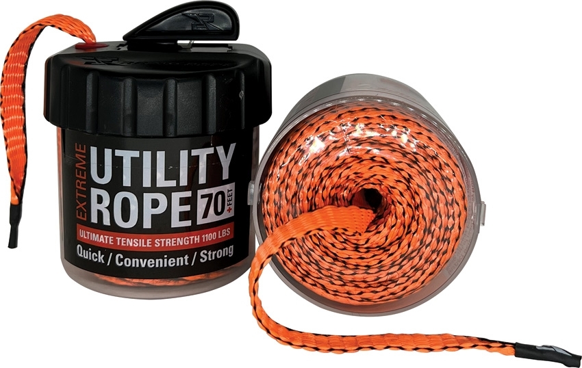 Extac Outdoors Pty Ltd Rapid Rope Utility Rope Mini Orange | 70ft 1100 lb Test RRPM6126