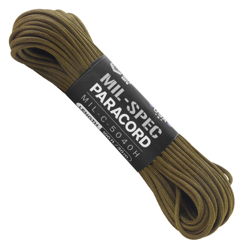 Atwood Rope Mil-Spec 550 Paracord 7 Strand MIL-C-5040H Type III - Olive Drab
