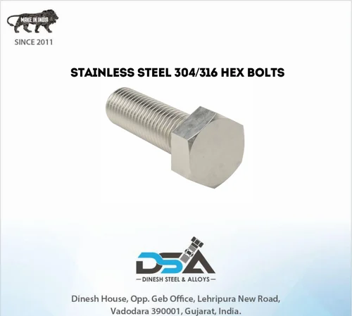 Dinesh Steel And Alloys Hex Bolt B8M