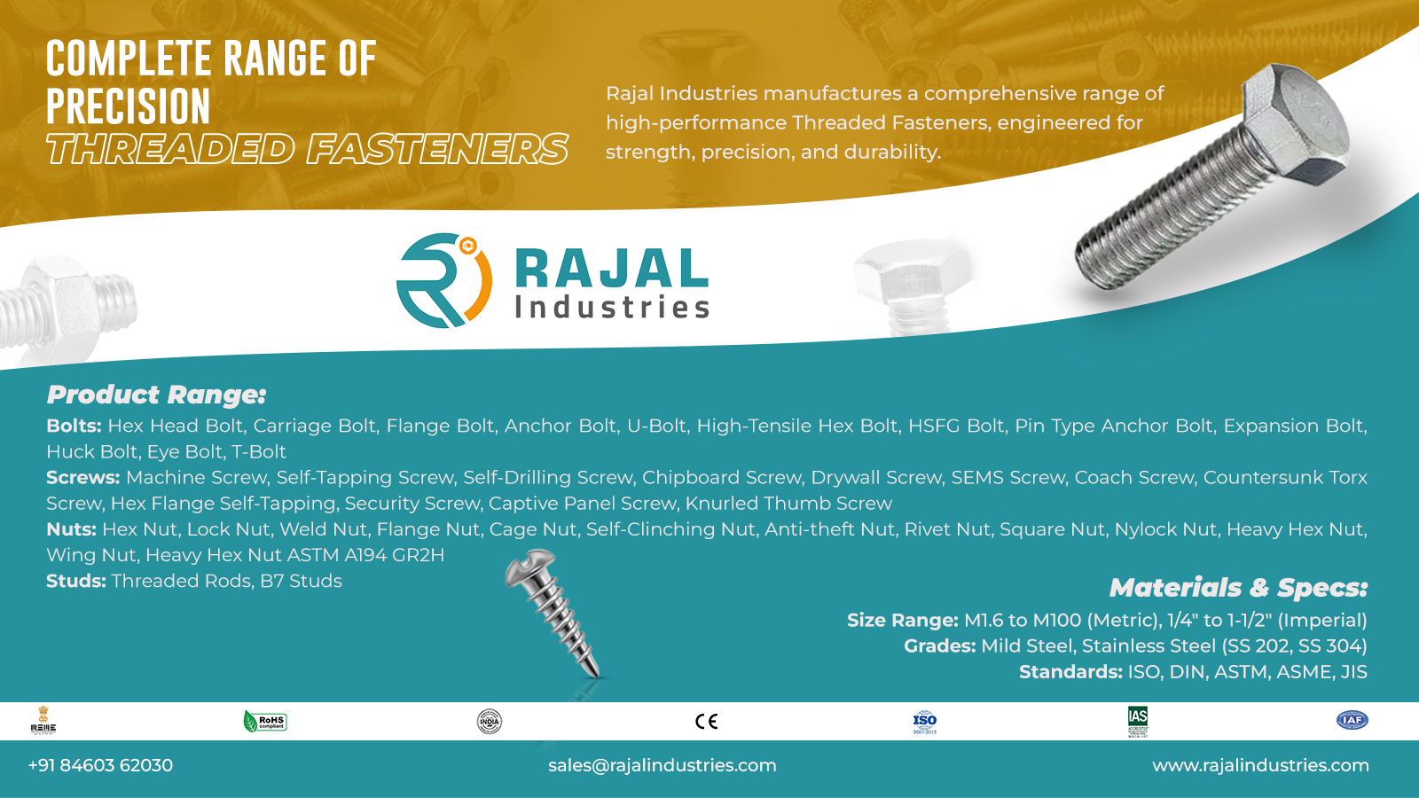 Rajal Industries Hex Head Bolt