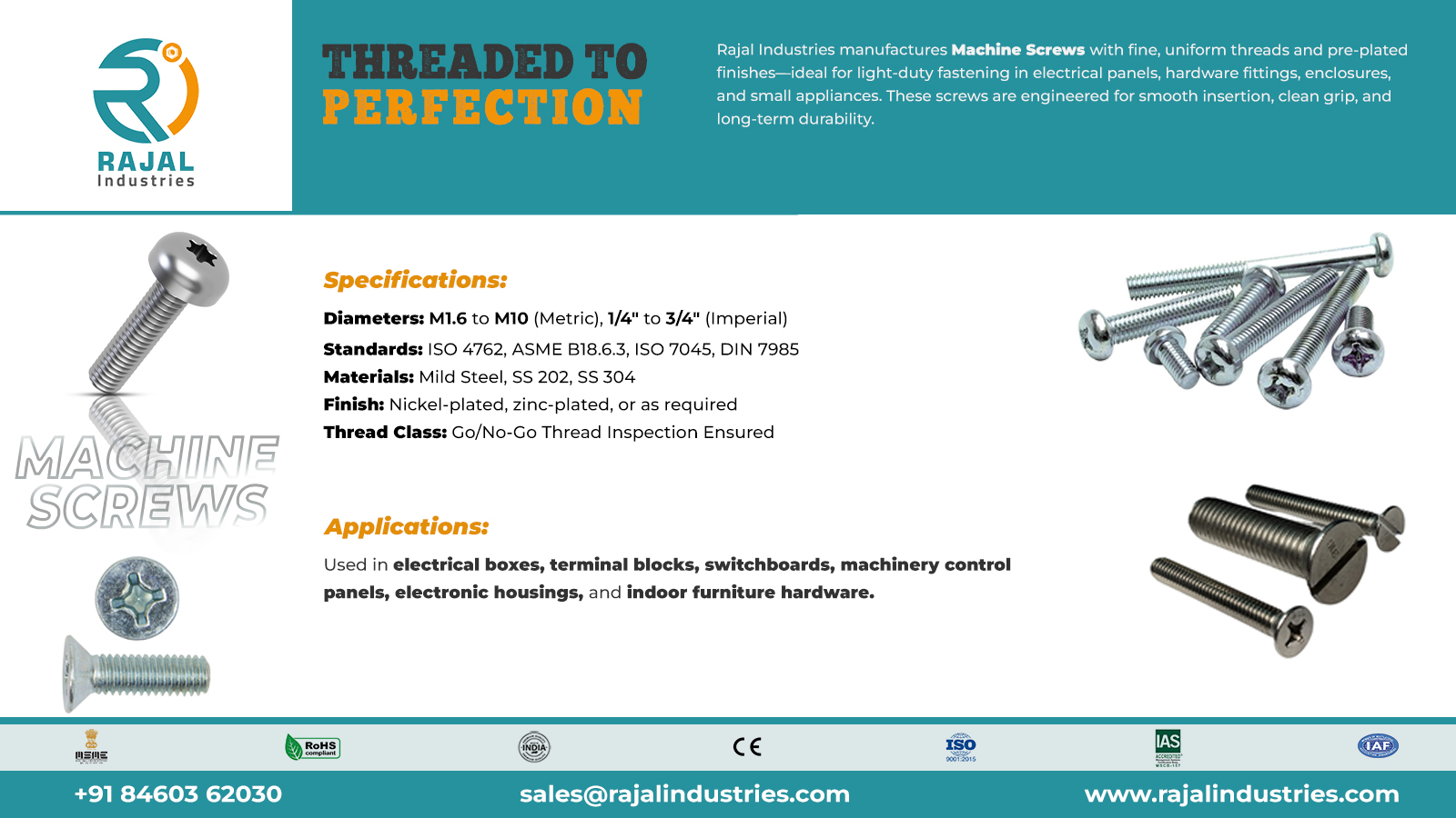 Rajal Industries Machine Screws