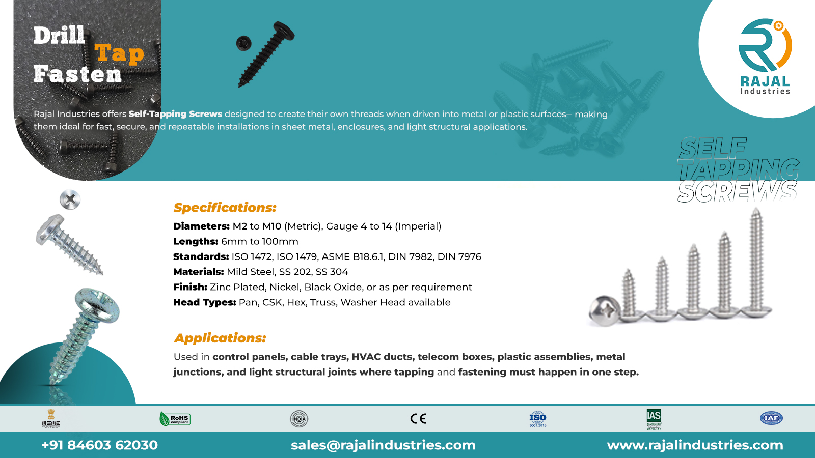 Rajal Industries Self-Tapping Screws