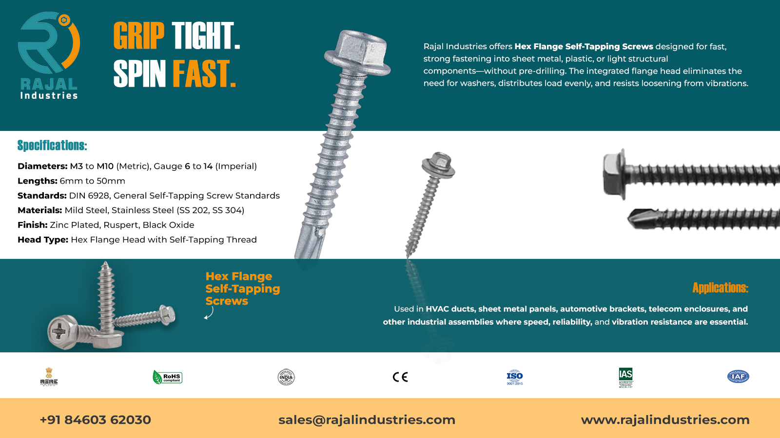 Hex Flange Self-Tapping Screws