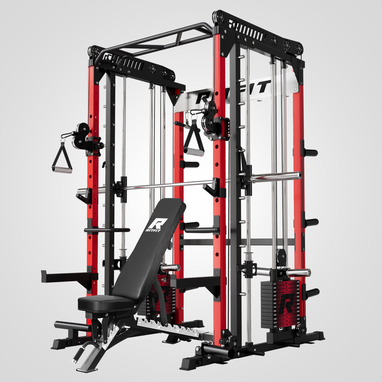 RitFit Sports RitFit M1 PRO Smith Machine Weight Stack Home Gym Package