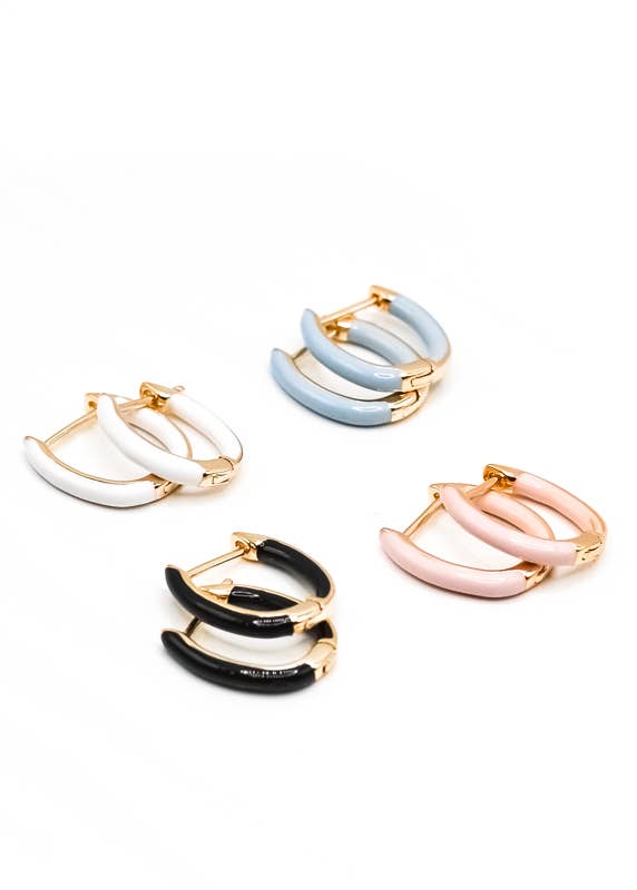 Ice Queen Enamel Hoops