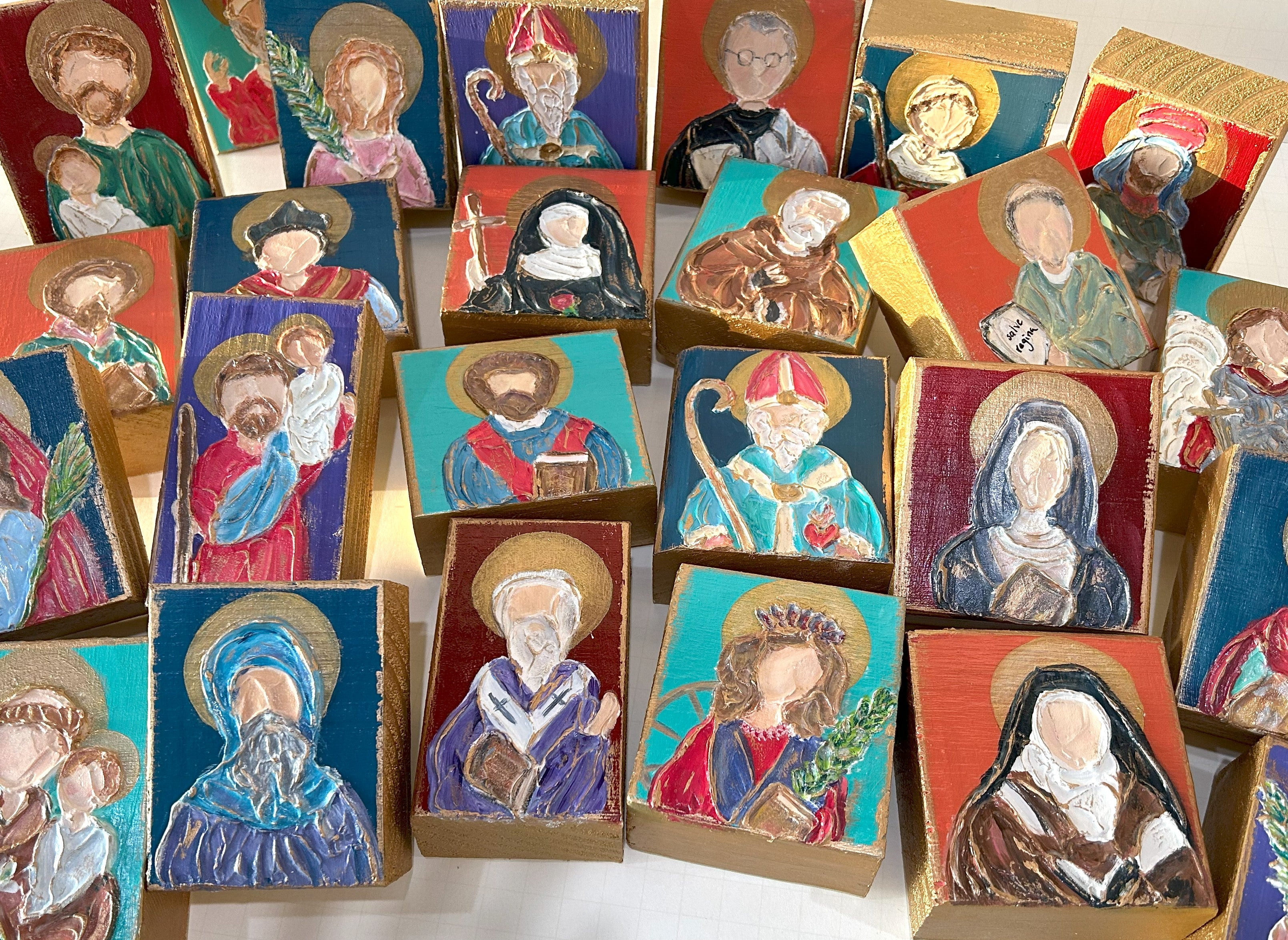 Coddiwomple Designs All Saints Day- Saint block - custom saint per request confirmation baptism