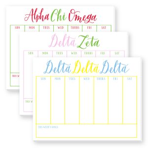 Sorority Weekly Schedule
