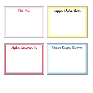 Sorority Flat Cards