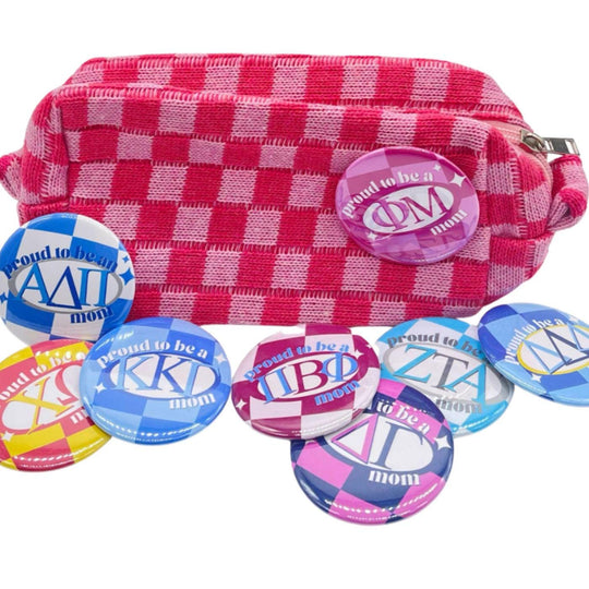 Sarahndipity Shop Sorority Mom Pinback Buttons - Mom Pride