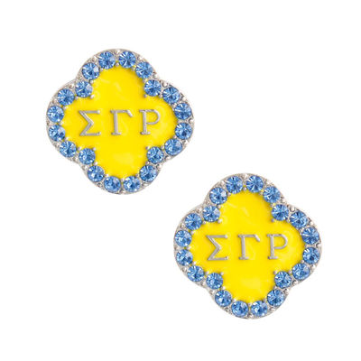 PinktownUSA Blue Gold Sorority Studs SGRHO
