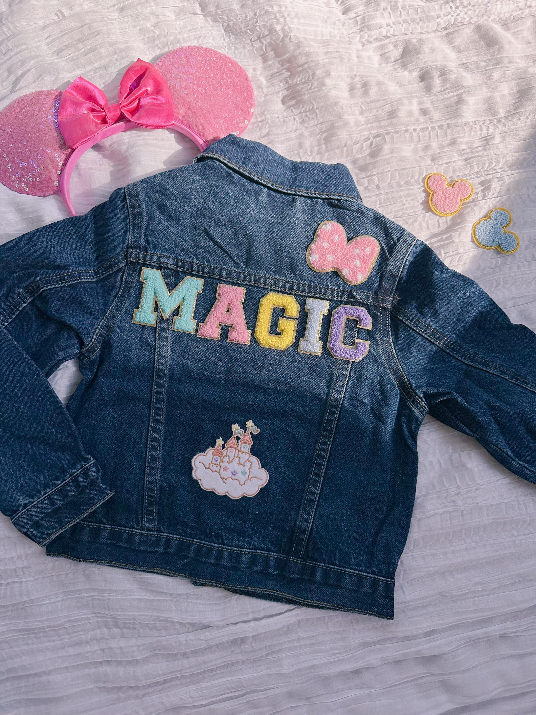 Magic jean Jacket, Kids jean jacket, toddler jean jacket, Disney trip gift, gift for girls, custom jean jacket, spring outfit