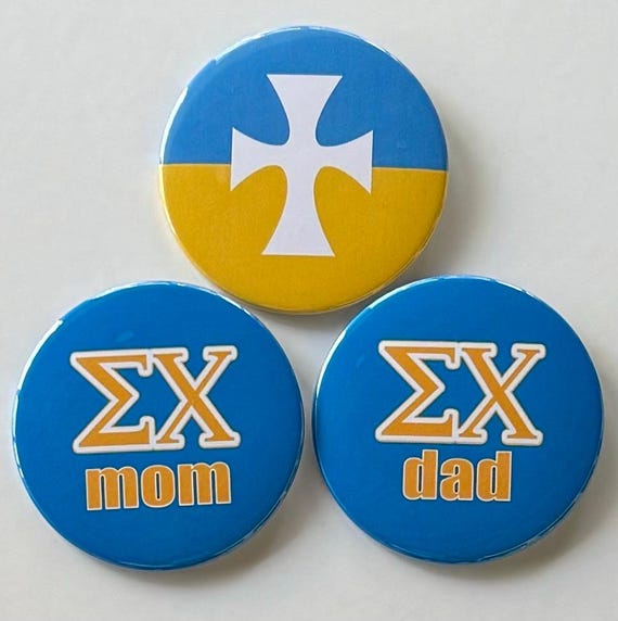 Buttongirl99 Sigma Chi Button Set (3) - 3" Buttons