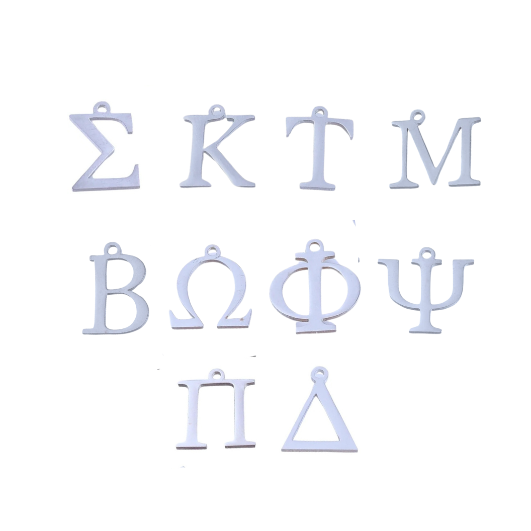 The Charm Bar Company Silver Greek Life Charms