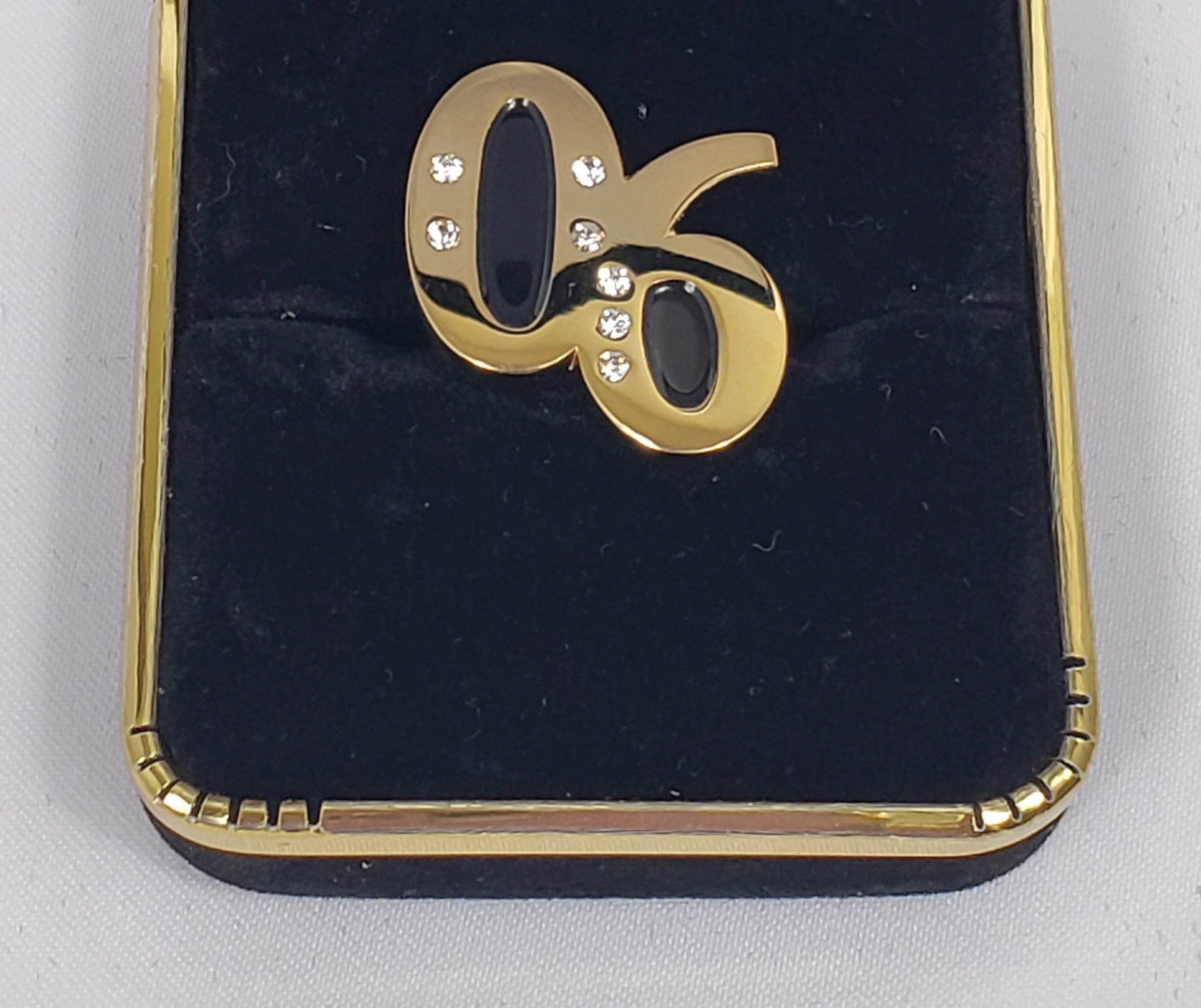 Alpha 06 Black Stone Lapel Pin