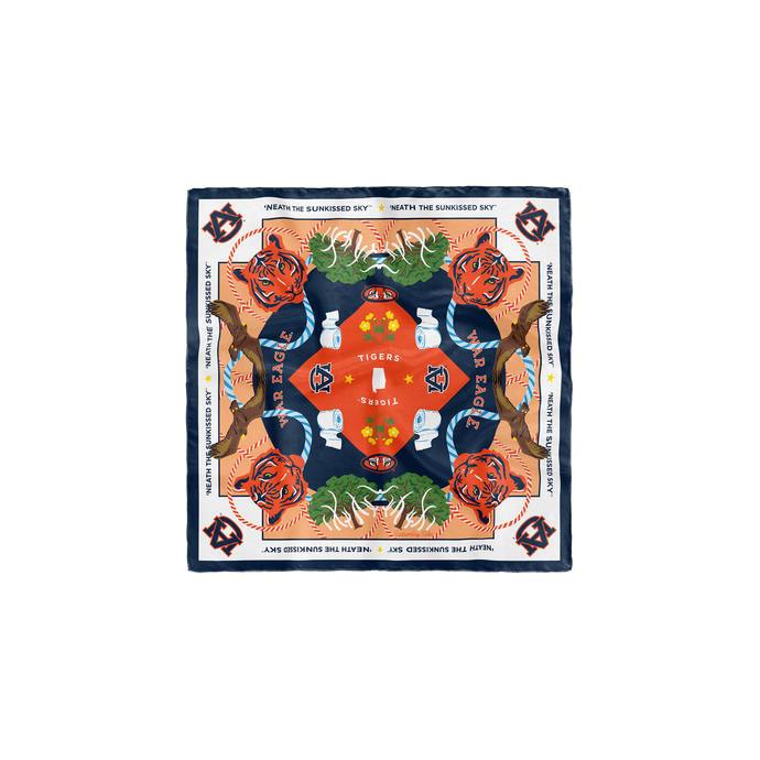 Saturday Silks Auburn Tigers Pocket Scarf