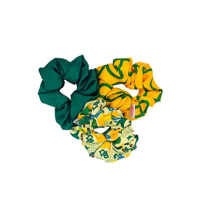 Saturday Silks Baylor Bears Scrunchie Set