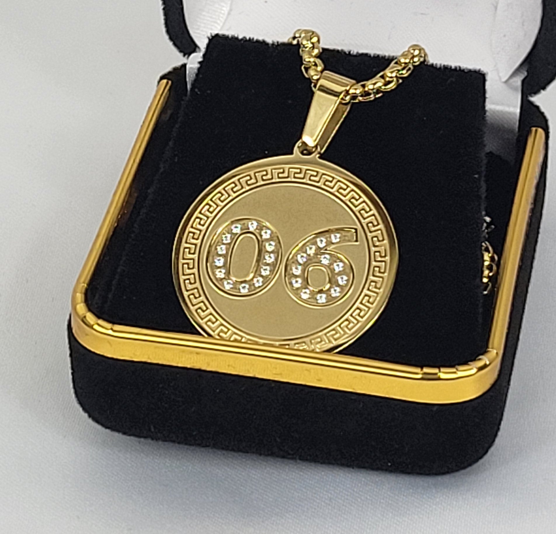 Alpha 06 Gold Crystal Necklace
