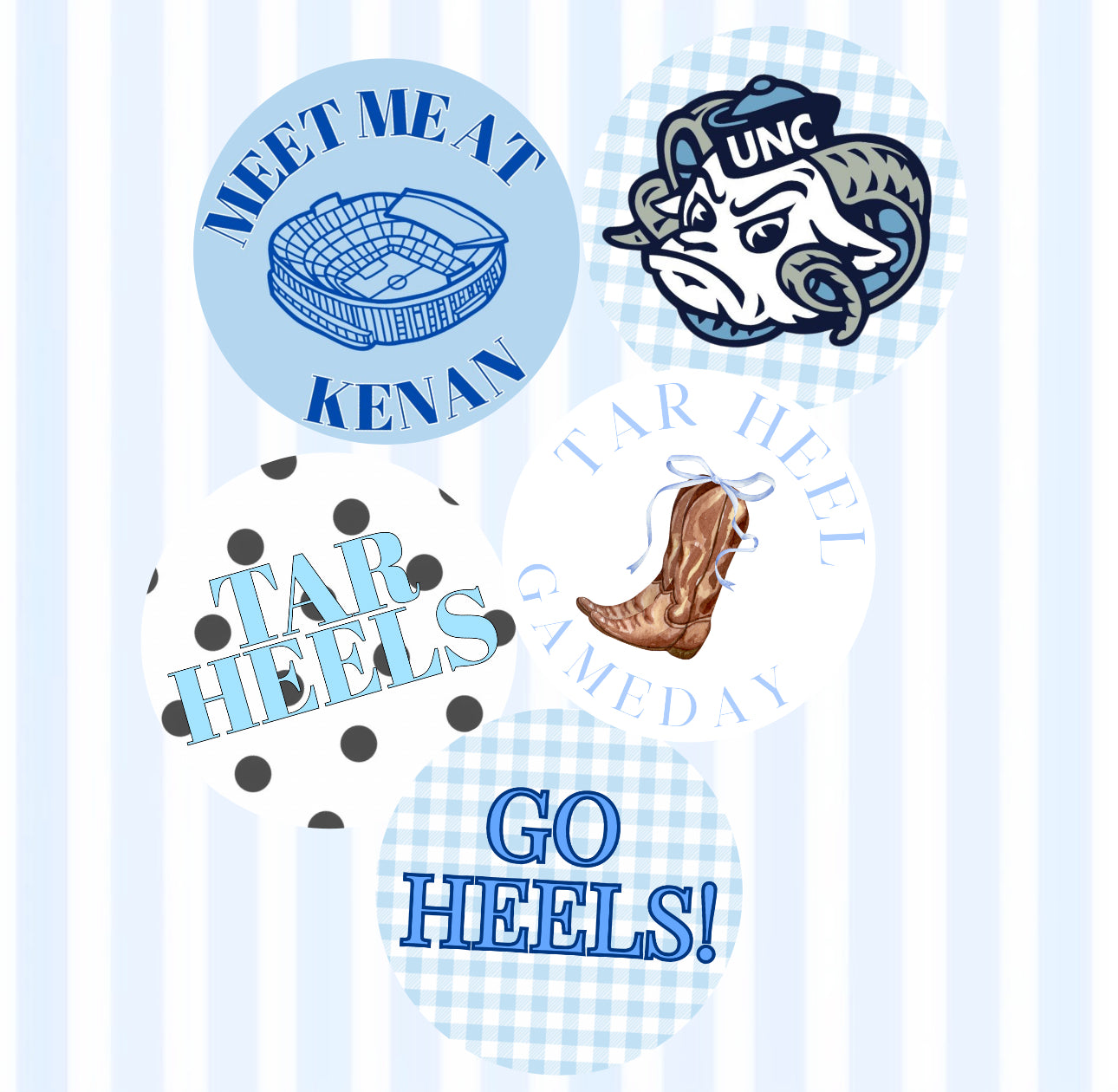 Ella Blue Boutique UNC Buttons
