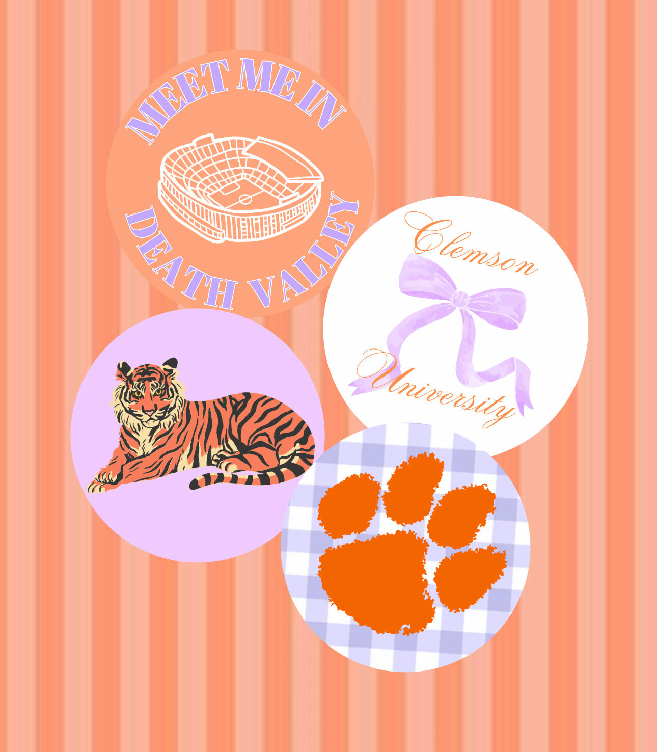 Ella Blue Boutique Clemson Buttons
