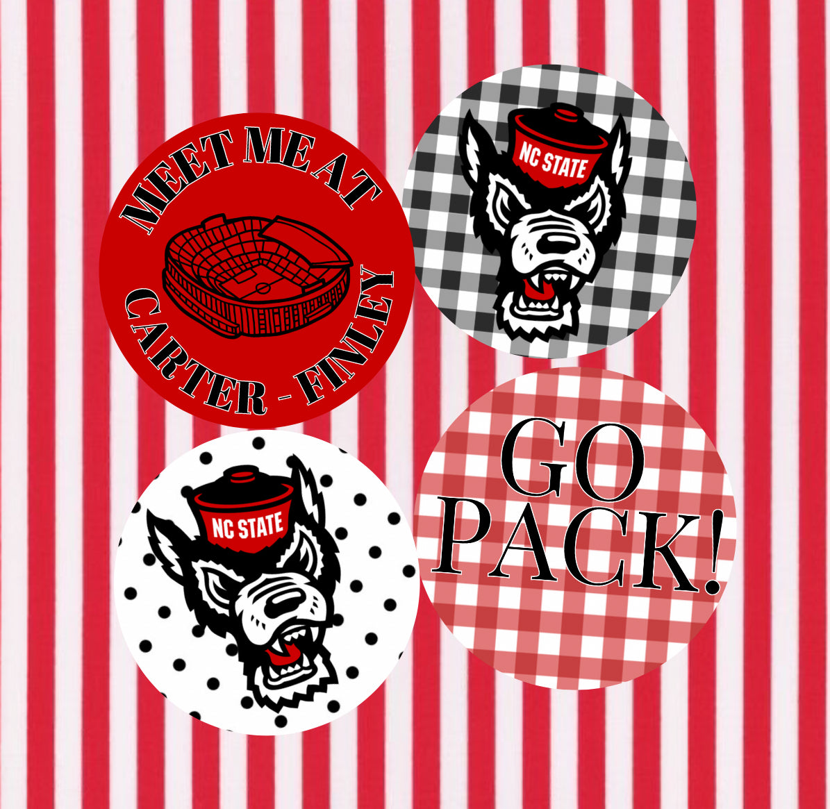 Ella Blue Boutique NCSU Buttons