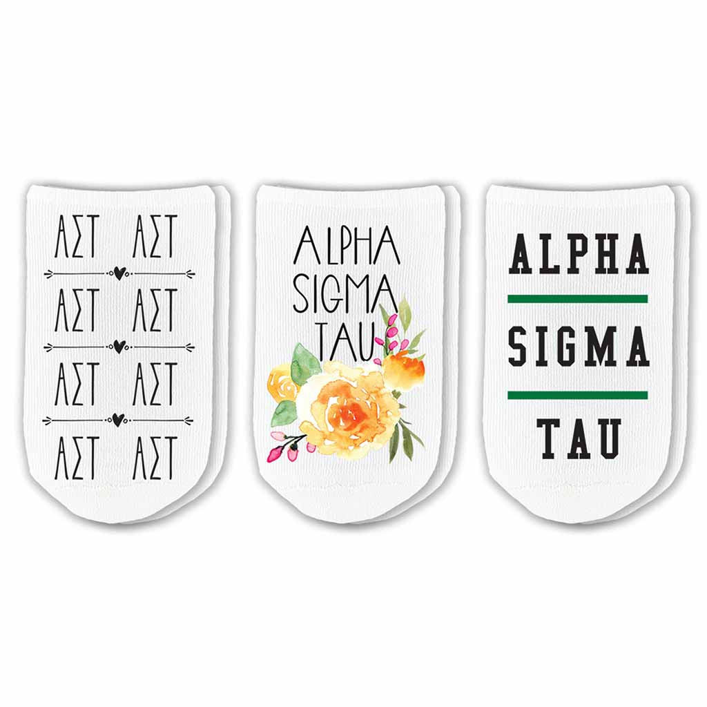 Alpha Sigma Tau Footie Socks