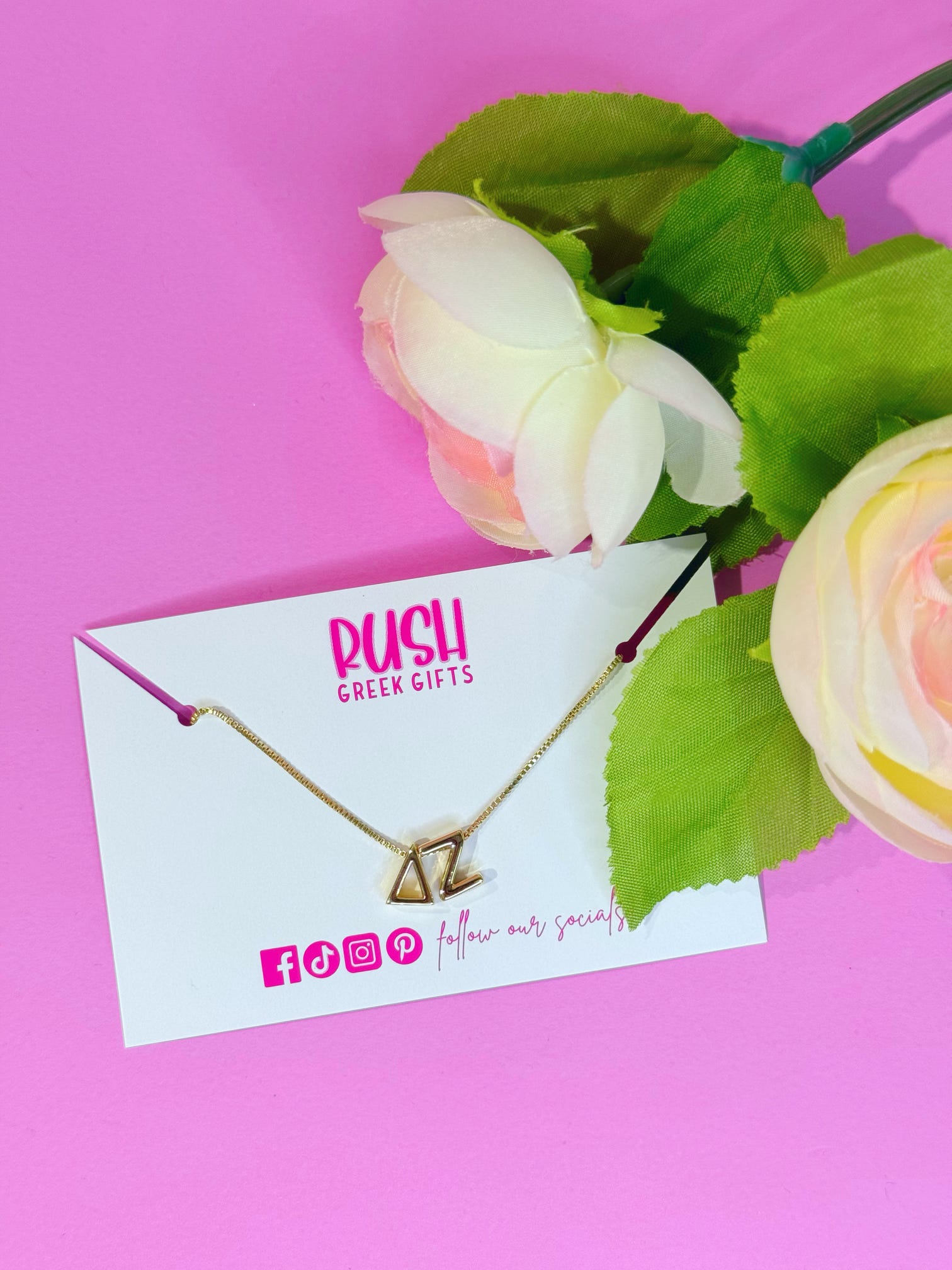 Alpha Chi Omega Charm Letter Necklace