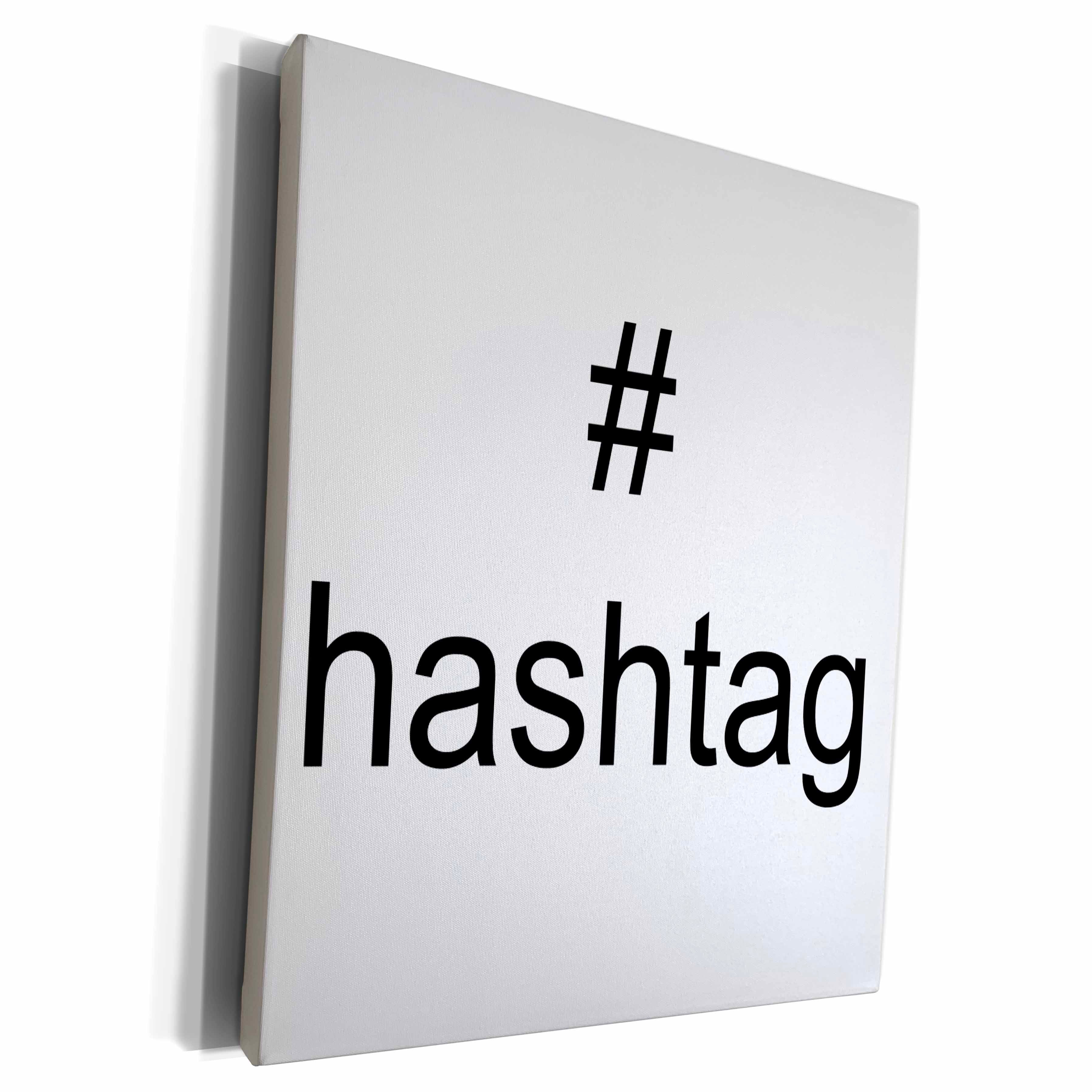 # hashtag, black hashtag symbol on white background - Museum Grade Canvas Wrap (cw_192440)
