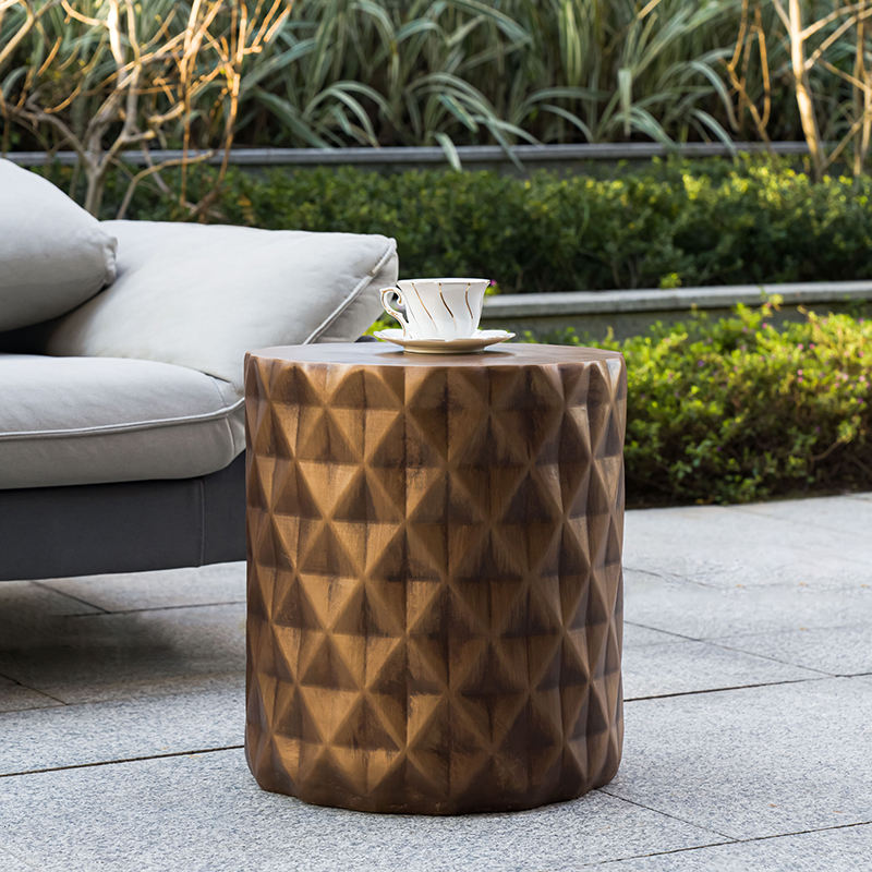 Quanzhou Zhongshang Chuanfang Supply Chain Co., Ltd. New Arrival MGO Lightweight Side Table Fiberglass Accent Table Garden Stool for Outdoor