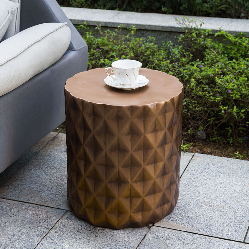 Quanzhou Zhongshang Chuanfang Supply Chain Co., Ltd. Mid century Living Room Stone Furniture Side Table Solid Drum Travertine Plinth Center...