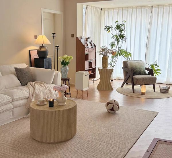 EVERMGO Living room with magnesium oxide desk and table
