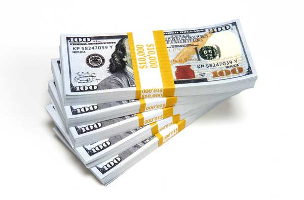 Strobe Props $50,000 - 5 Stacks of 2013 Series 100s Prop Money