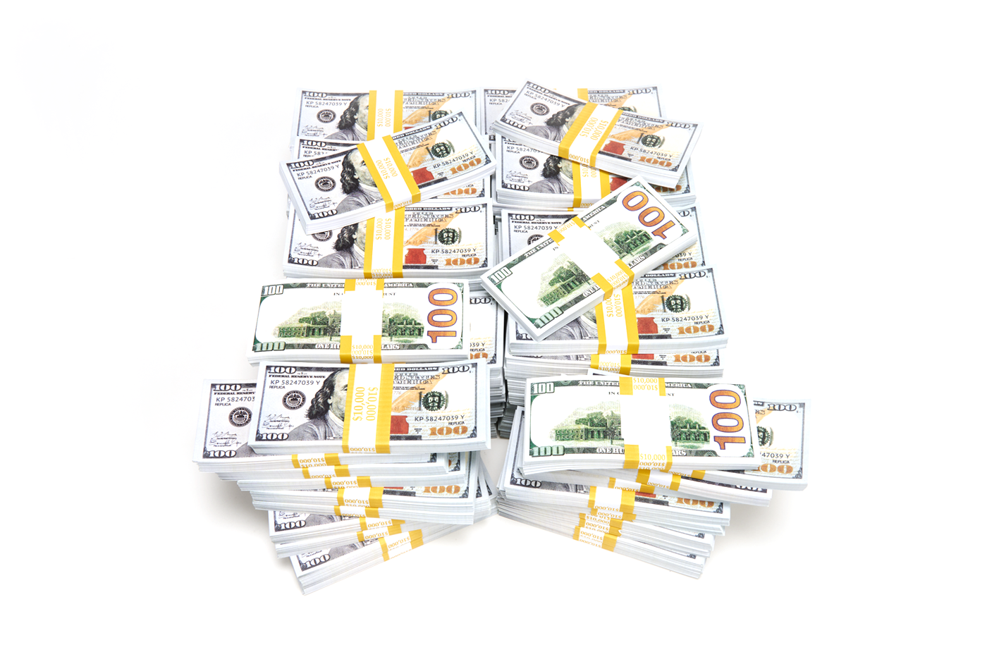 Strobe Props $1,000,000 - 100 Stacks of 2013 Series 100s Prop Money