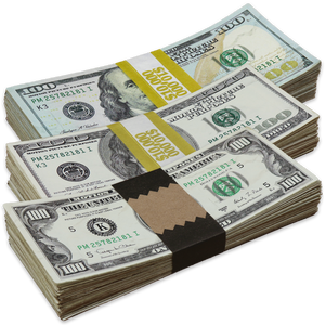 Money Prop - Mixed Series $100 ✔️RealAged™ Full Print $30,000 Stacks Pack