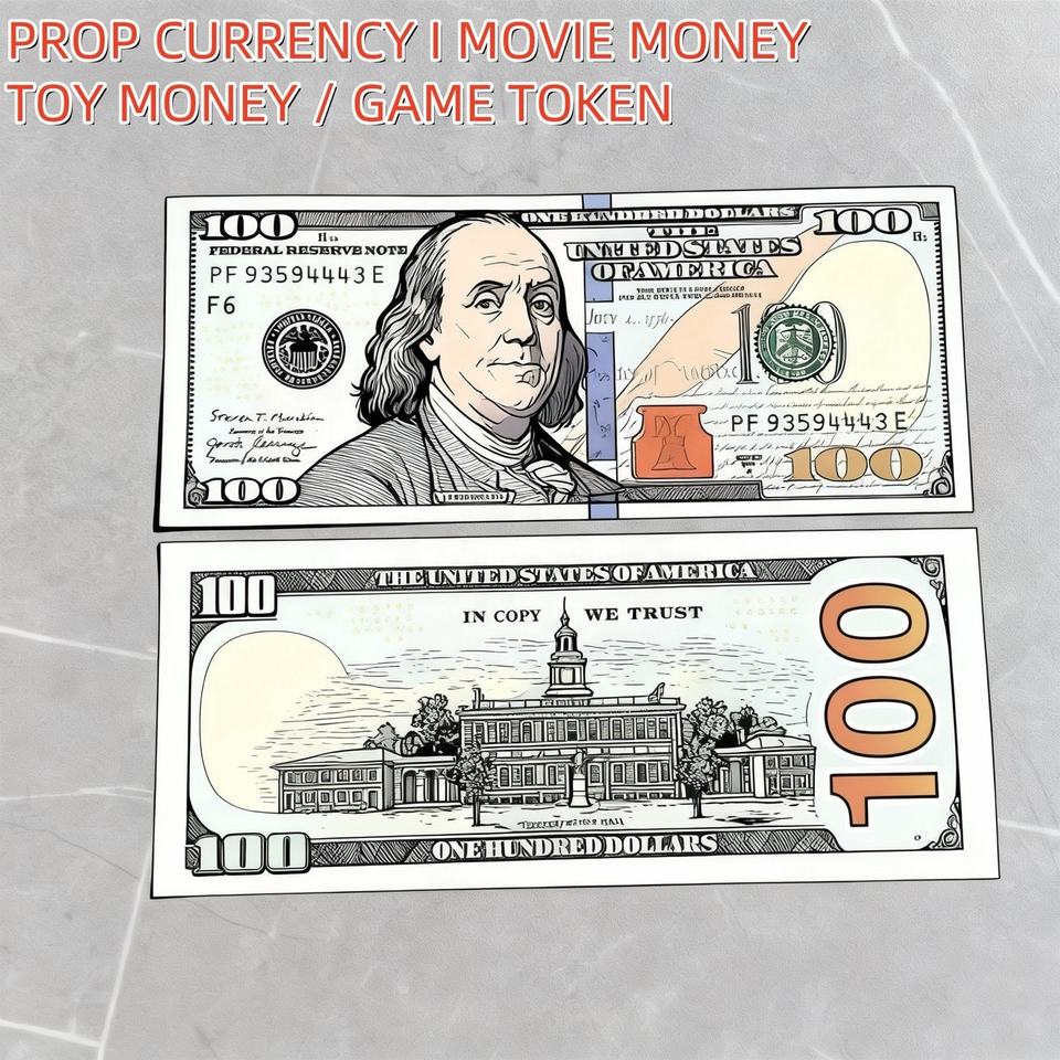 Guizhou Gageler International Trade Co., Ltd. High Quality Realistic Paper Prop Money USA 5 10 20 50 100 Dollar Bills Movie Props USD...