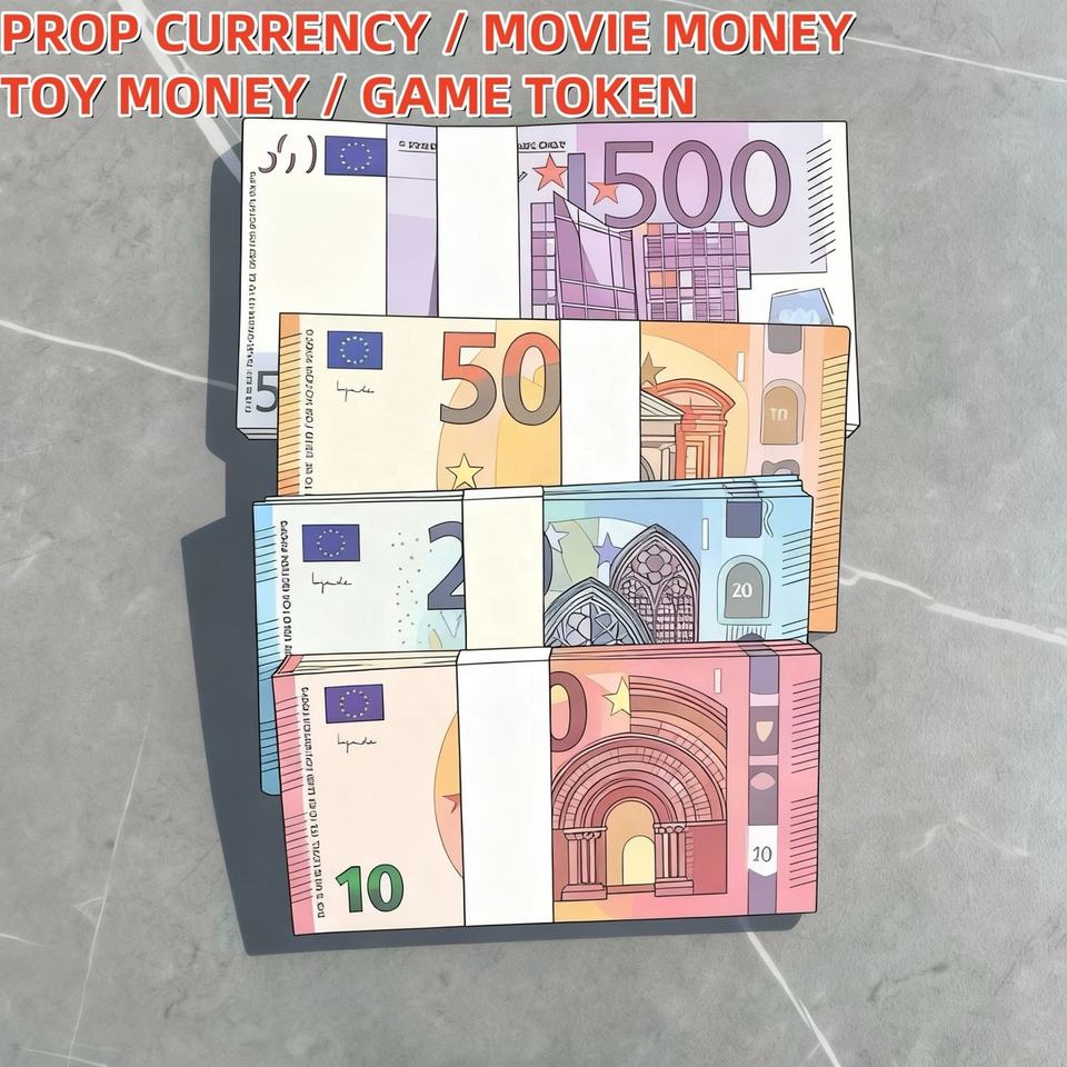 Guizhou Gageler International Trade Co., Ltd. EURO Bill Prop Money New Arrival Paper Novelty Props for Kids' Party Games Halloween...